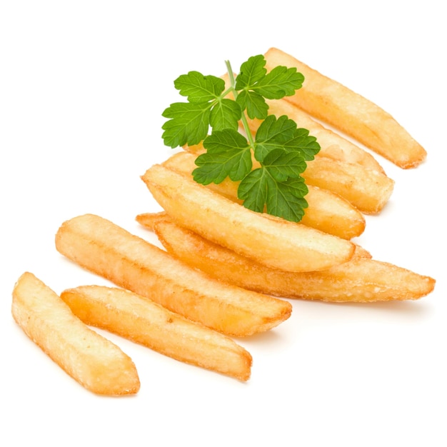 French Fried Potatoes isolated on white background