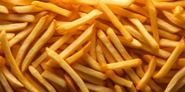 The French fries background with AI generated