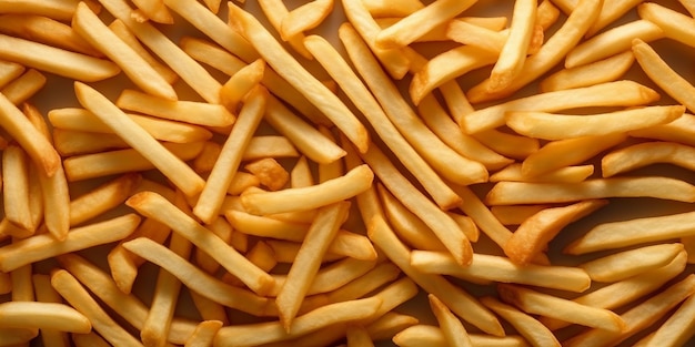 The french fries background with ai generated