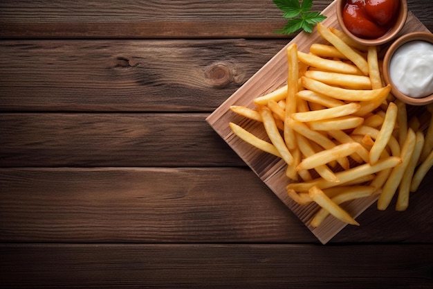 French fries crunchy and crispy fastfood generative ai