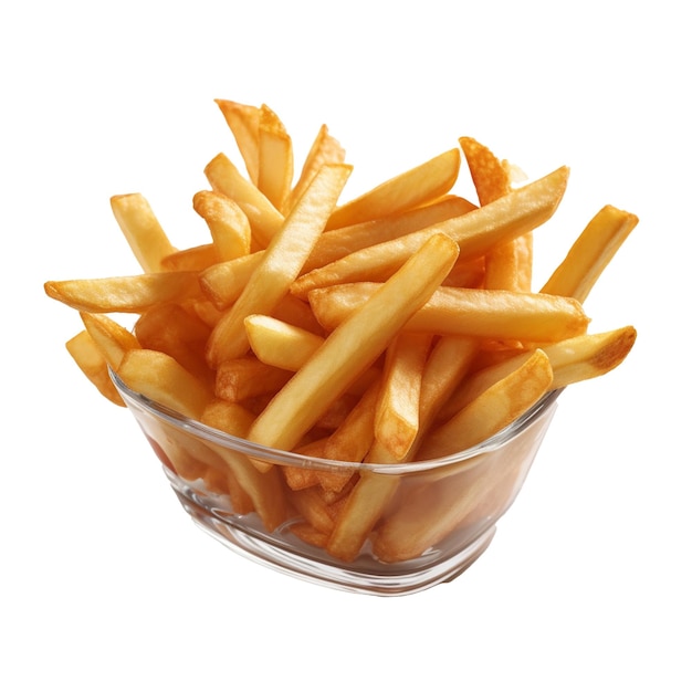 French Fries isolated on background with Generative AI