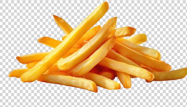 French fries Isolated on a transparent background