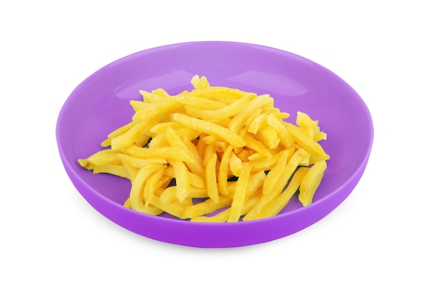 French fries isolated on white background