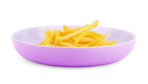 French fries isolated on white background