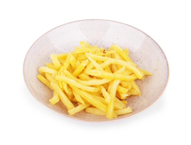 French fries isolated on white background