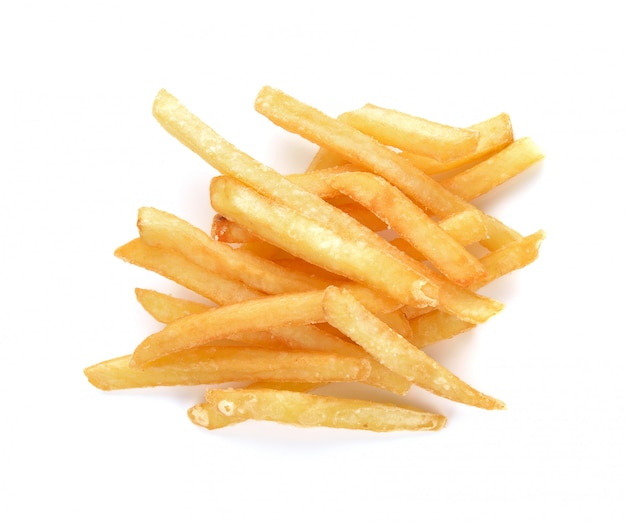 French fries isolated on white background