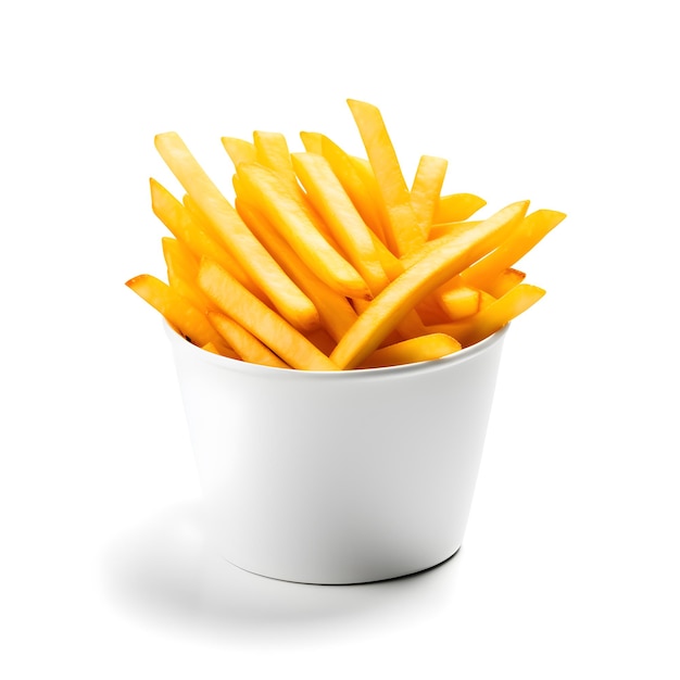 Photo french fries isolated on white background