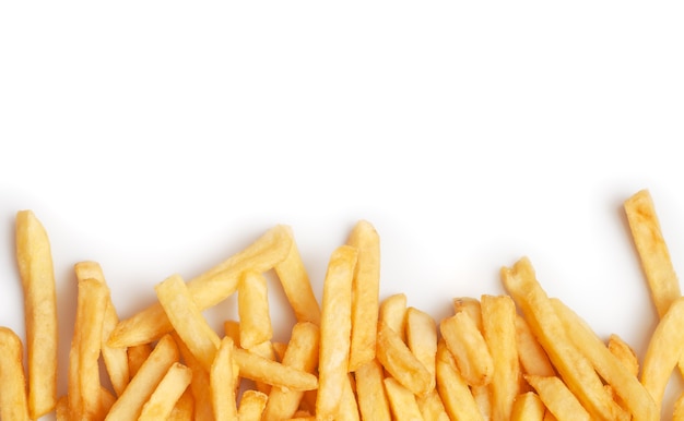 French fries isolated on white