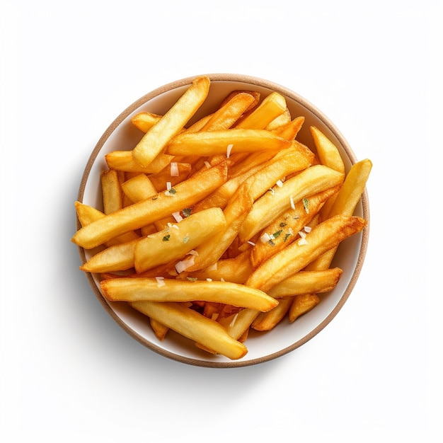 french fries in plate