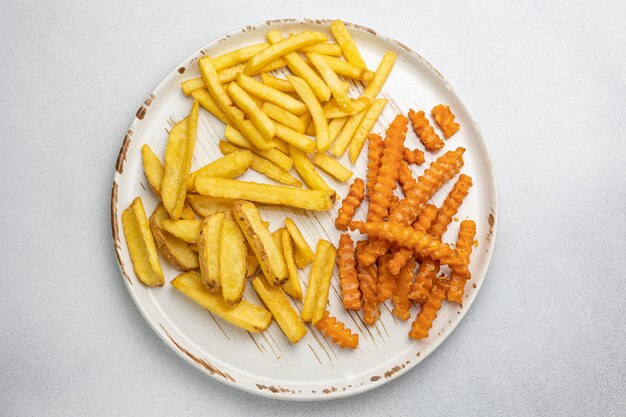 Photo french fries on a plate