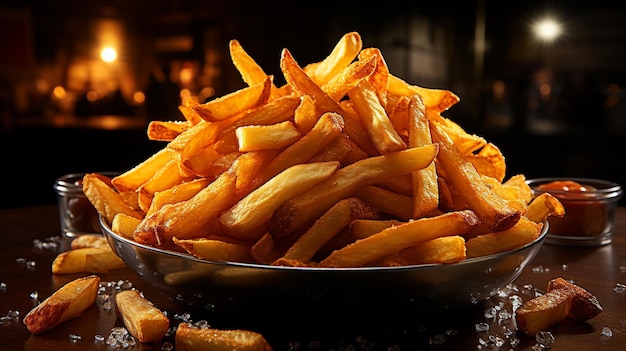 french fries potatoes isolated