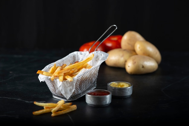 French fries. restaurant,