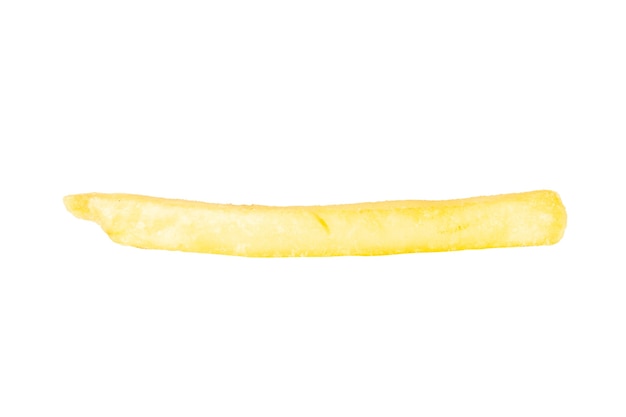 French fries single isolated on white background.
