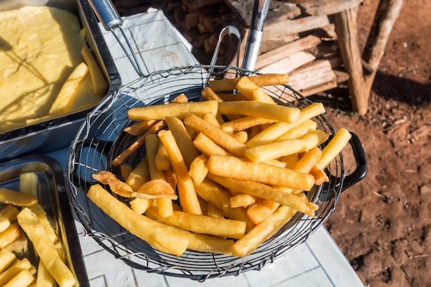 French fries soybean yellow dry