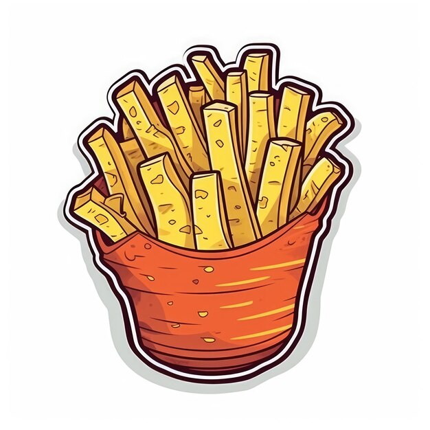 French fries sticker ai generated