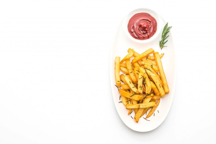 french fries with sauce