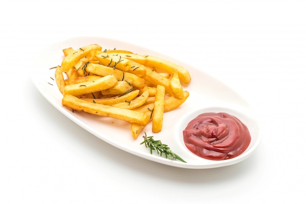 french fries with sauce