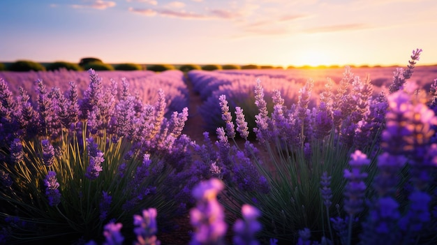 French Lavender Field Landscape