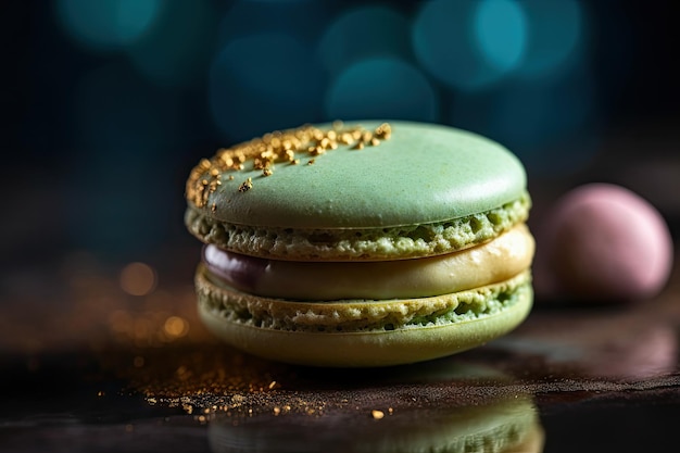 French macaron in elegant presentation AI Generative