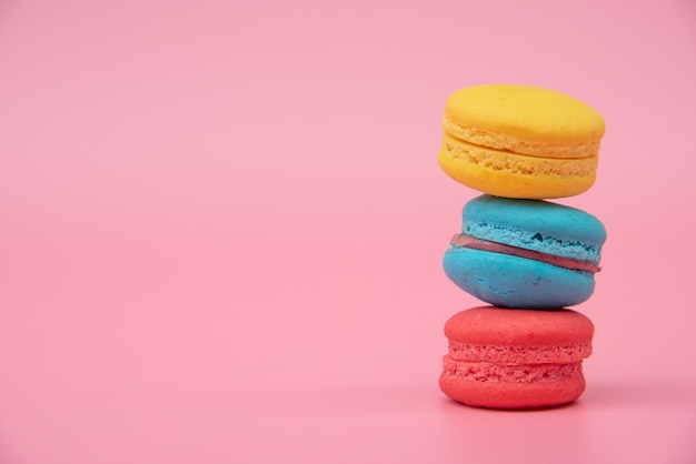 French macaroons for sweet dessert on snack for happy meal and free time