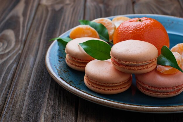 Foto maccheroni francesi con mandarino