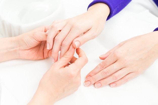 French Manicure process