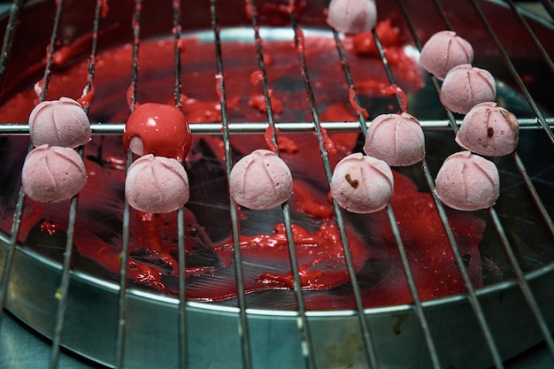 French mousse cakes with mirror glaze