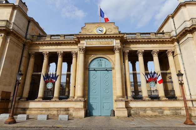 The french national assemblybourbon palace the lower house of the parliament paris france