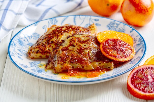 French pancakes Crepe Suzette