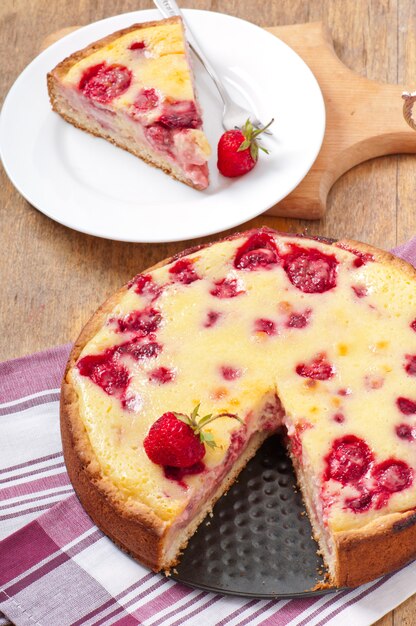 Torta francese con fragole