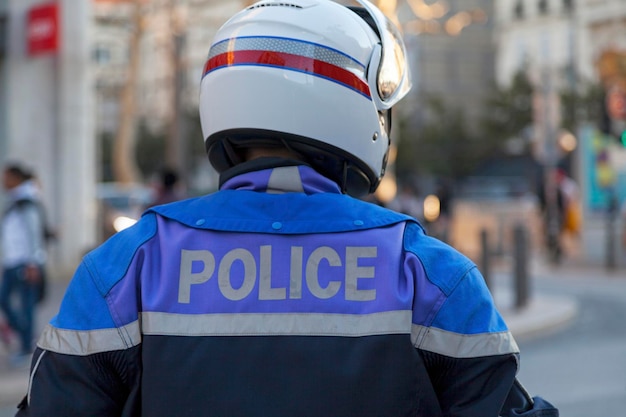 French police biker in marseille