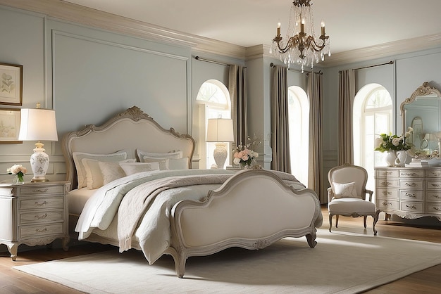 Photo french provincial bedroom charm