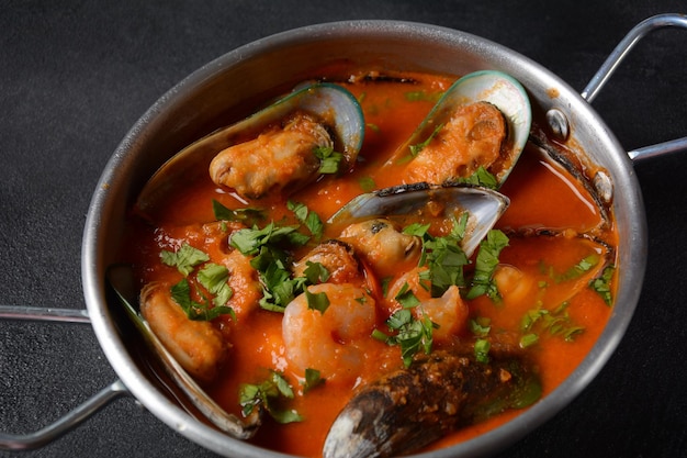 French seafood bouillabaisse soup/fish stew