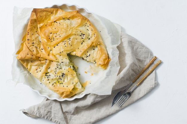 Torta di spinaci francese