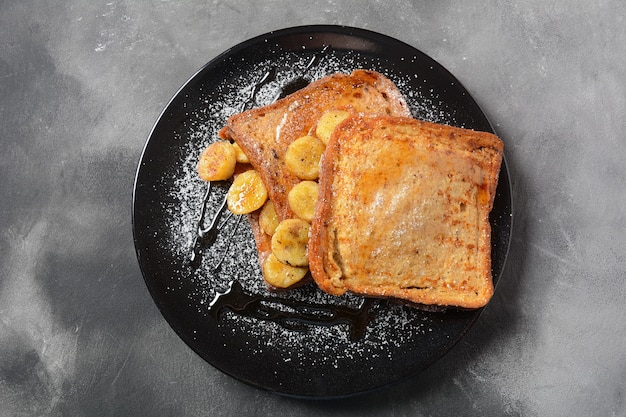 French toast with fried plantains