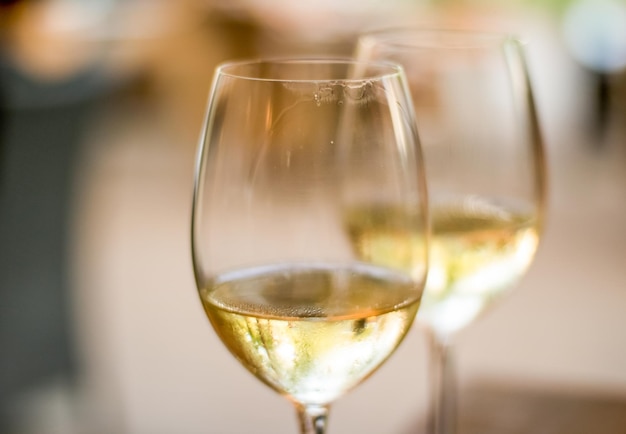 French white wine in a restaurant in Paris travel experience