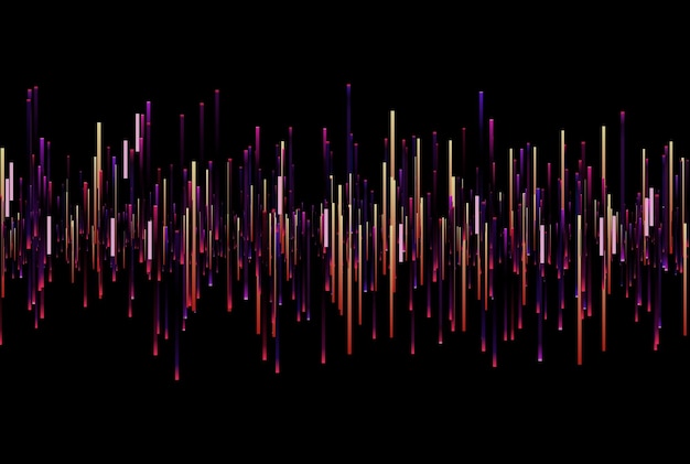 Frequency bars texture musical audio gradient rays style line art background