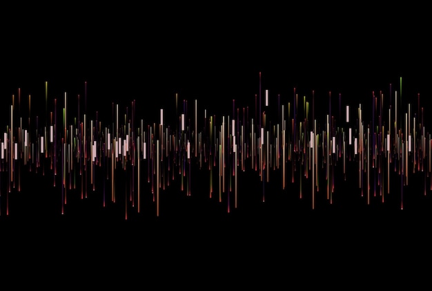 Frequency bars texture musical audio gradient rays style line art background