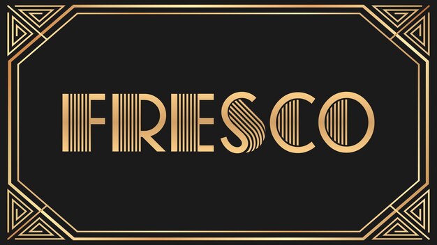 Photo fresco jazz gold text