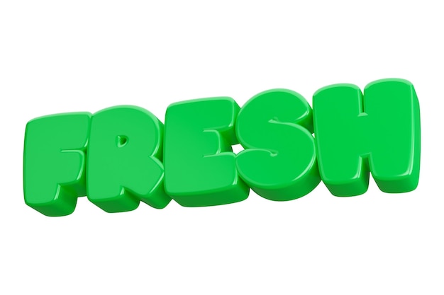 Photo fresh 3d word text