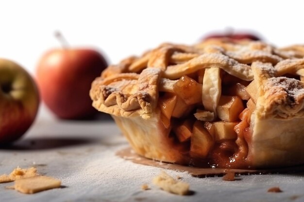 Fresh American apple pie Generative AI