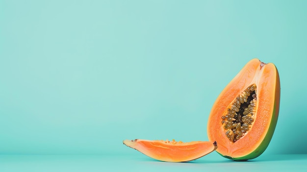 Фото Свежая и сочная папая здоровые экзотические фрукты