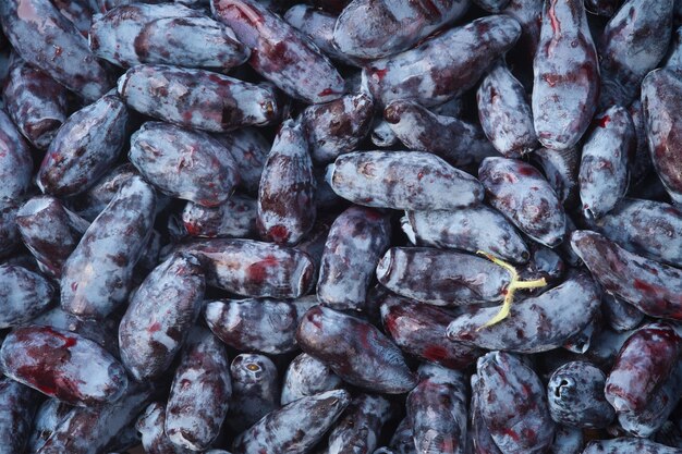 Bacche fresche appetitose di uno sfondo di caprifoglio