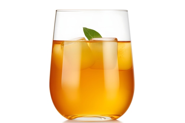 Свежий яблочный сок, выделенный на прозрачном фоне