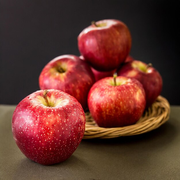 Photo fresh apples on a table