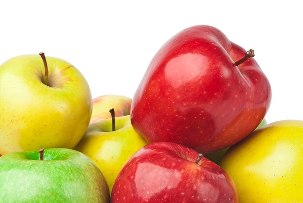 Photo fresh apples on white background