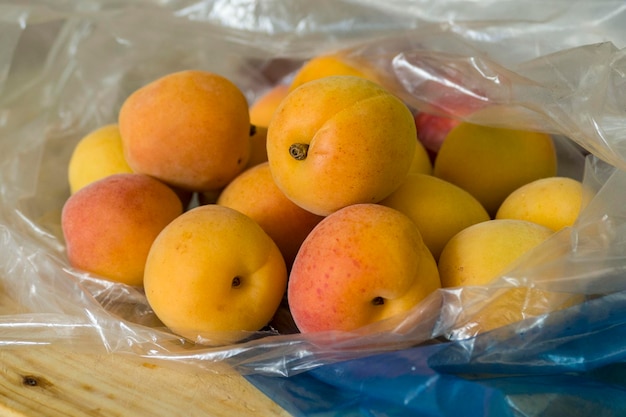 Fresh apricot fruit summer fruitsclose up