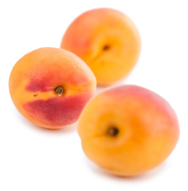 Fresh Apricots isolated on white