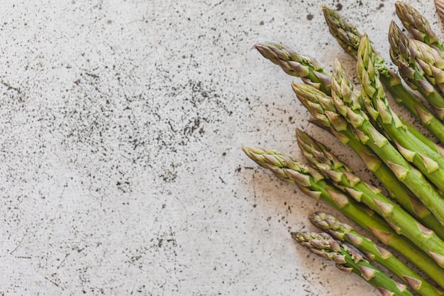 Fresh Asparagus Green fresh raw asparagus on rustic wooden table