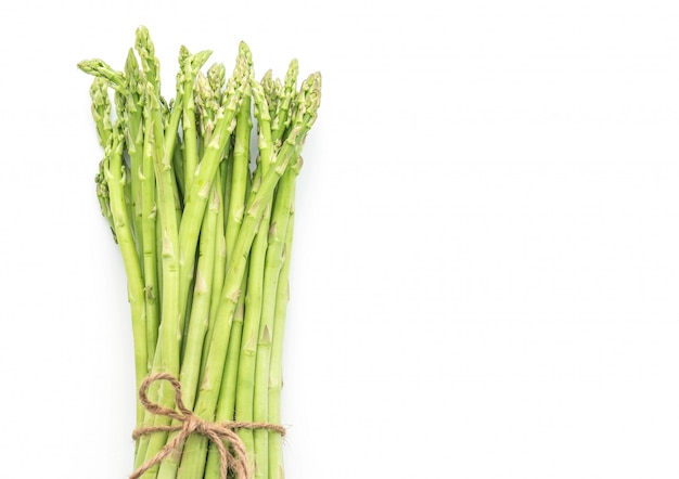 fresh asparagus isolated on white 